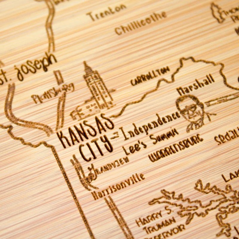 Totally Bamboo A Slice of Life Missouri State Serving and Cutting Board  11"" x 8.75"" - Image 4
